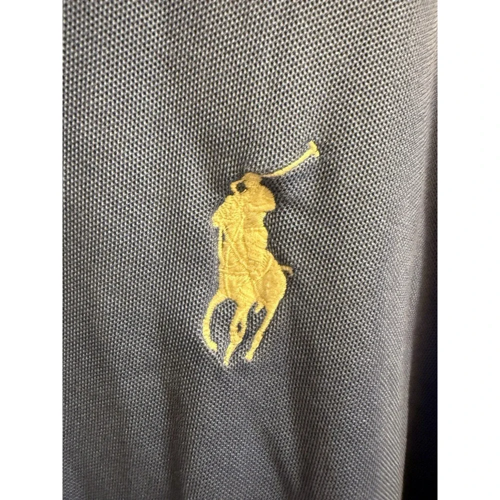 Polo Golf Ralph Lauren Big Pony Blue W/ White‎ Pro Fit 61% Prima Cotton Men 2XL